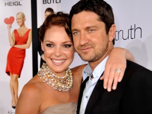 Gerard Butler and Katherine Heigl at the The Ugly Truth premiere